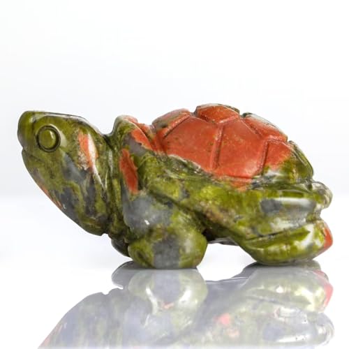 Estatua Figura de Tortuga Unakite 5 cm miniatura 4