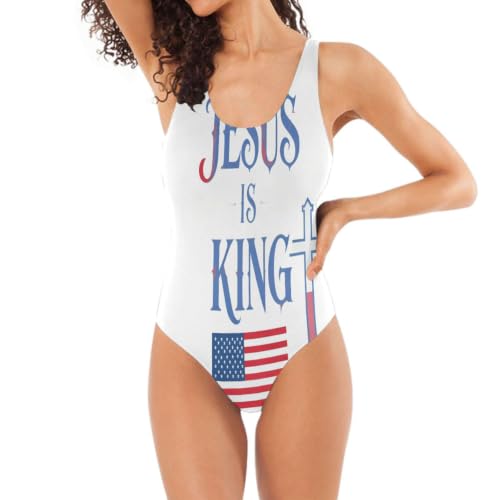 Maillot de bain femme drapeau King Blanc idéal pour vos vacances