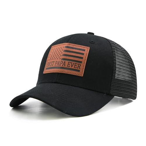 Image of Waldeal Papa Trucker Hat, Adjustable Snapback Dad Hats for Men, Fathers Day Birthday Gifts from Daughter