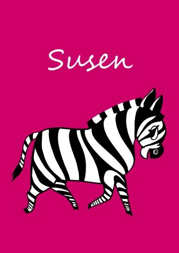 Susen: individualisiertes Malbuch / Notizbuch / Tagebuch - Zebra - A4 - blanko