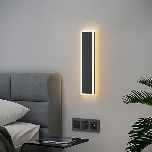 Modern Outdoor Wall Light 23.6Inch,Exterior Wall Light Fixture 3000K IP65 Waterproof LED Outdoor Wall Mount Lighting for Courtyard(5.9in Wide)