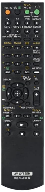 Replacement Remote Control Replace for TV/Audio/Projector for Sony Home AV Receiver STR-KS360 STR-KS360S STR-V50