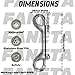 Faneta 316 Stainless Steel Double Ended Bolt Snap Hook, Marine Grade Double End Diving Clips, Heavy Duty Trigger Chain Clip Key Holder for Pet Feed Bucket Hammock Horse Tack (2-Pack) (90mm Silver)