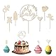 7 Stück Oh Baby Cake Topper Holz,Kuchen Topper Babyparty Tortendeko Für Baby Shower,Gender Reveal Party Deko