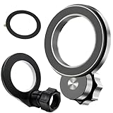 マグネットマウントベース 17mm ボール用 MagSafe対応 360°回転 片手脱着 強力磁気 iPhone 17/16/15/14/13/12 対応 メタルリング付属 車載ホルダーを簡単アップグレード