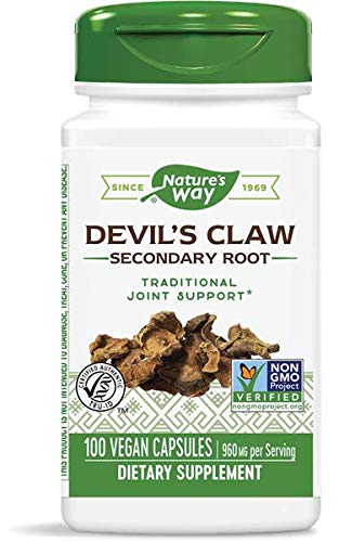 Nature's Way Devils Claw Root, 960mg per Serving, 100 Capsules (Pack of 2)