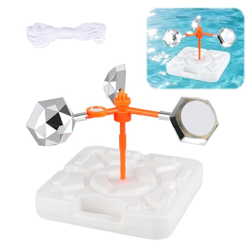 Pool Bird Deterrent Device Floating Reflective Spinning Pool Duck Deterrent with Rope Keep Birds Ducks Sparrows and Pigeons Away Windmill Pool Decoration