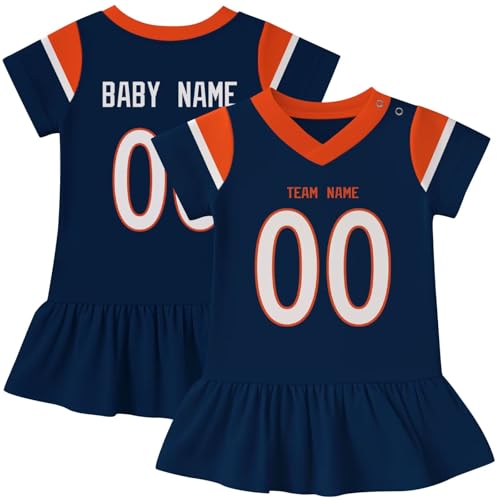 Image of KREDE Baby Clothes Unisex Bodysuit Jersey Style Custom Name Number for Baby Boys