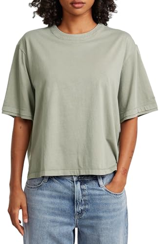 G-Star T-Shirt Femme en coton haut de gamme Woven Mix Washed Relaxed