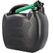 Produktbild cartrend Benzinkanister, Kraftstoffkanister für Treibstoff aller Art, mit UN Zulassung, inklusive Ausgießer 20L Kunststoff schwarz, 11265
