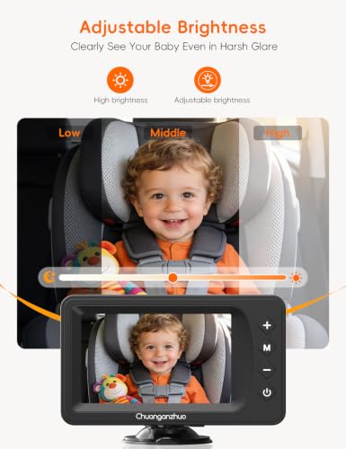 Image of Baby Car Camera USB with No.1 Clarity, 5'' HD 1080P IPS Baby Car Monitor with 3X Zoom, Backseat /Carseat /Rear Seat Camera with Ultra Night Vision, Easy No-Damage Install, S100P(5inch Black)