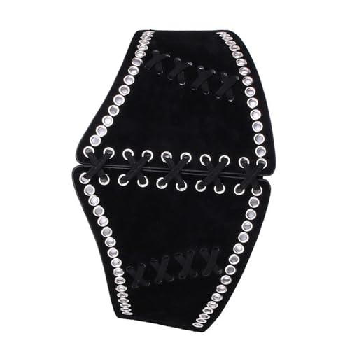 Elastic Corset Waist Belt for Women Vintage Medieval Waist Cincher Waspie Belt Lace-up Tied Waspie for Down Jackets Coat3