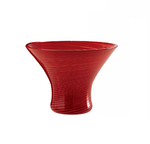 Materiale: Vetro Venini Tornado Coppa a canne ritorte rosso trasparente e rosso antico 52201