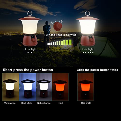 Lampe de camping LED rechargeable USB pour éviter le manque de piles