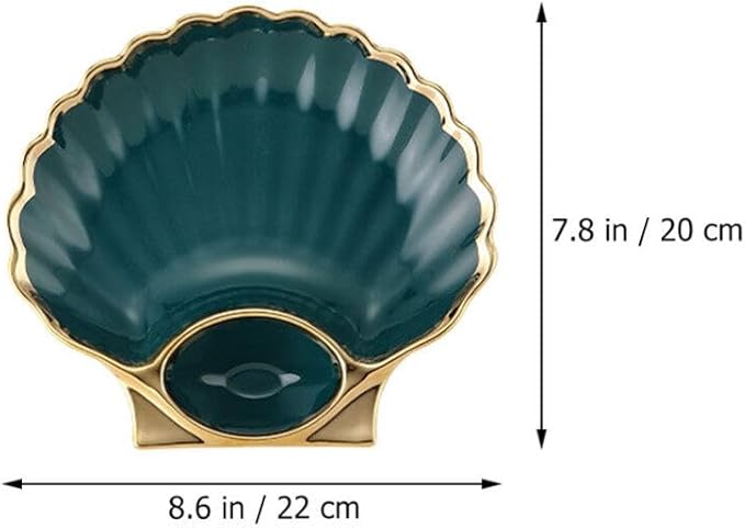 DOITOOL 2 Platos para Sushi de Cerámica Verde con Compartimento para Salsa miniatura 3