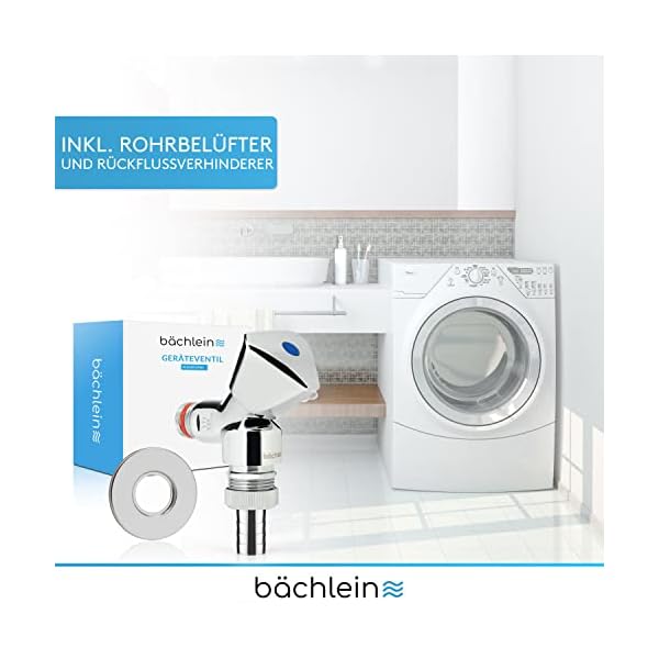 Bächlein Universal Geräteventil selbstdichtend, Maschinen-Anschlussventil mit Rückflussverhinderer, Geräteschrägsitzventil – Bild 6