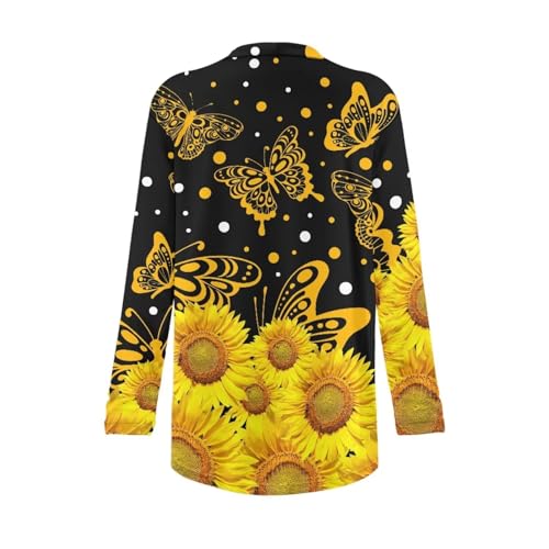 Image of Women's Lightweight Cardigans with Pockets Trendy Long Sleeve Open Front Cardigan Casual Tops Jackets Fall Oufits S-2XL