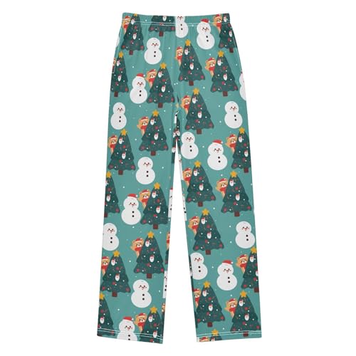 Boys' Pants Christmas Tree Bear Snowmen Long Bottoms Jogger Pants Elastic Waist Trousers with Pockets S-XL