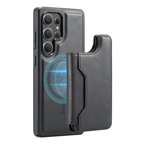 XINYANDIN �K�p�ΏۃT���X�� �M�����N�V�[ S26 Ultra/S26+/S26�p �}�O�l�b�g�P�[�X���O���\�ȃJ�[�h�z���_�[�t�����g���r�W�l�X���U�[�L�b�N�X�^���h�J�o�[,��,S26