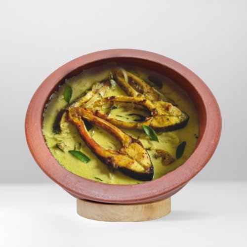 Craftsman India Online Uncoated Clay Handi/Pot For Cooking And Serving Combo 1, 2 & 3 Liter (Red), Earthenware