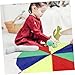 QUMIIRITY Outdoor Rainbow Parachute Multicolored Gymnastics Equipment for Indoor Outdoor Games Kindergarten Playground Props for Cooperative Play Exercise Activities