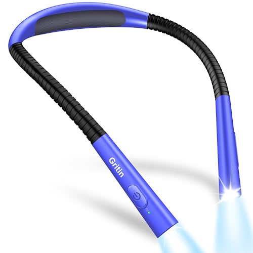 Gritin Luce per Lettura Libri a Letto Collo, LED Luce Lampada da Lettura per Libro, Ricaricabile, Timer da 30 Minuti, 4 Temperature Colore, Dimmerabile Senza Livelli, Perfetta per Notturna Leggere