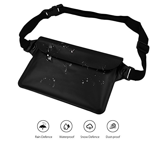 NKTM Waterproof Pouch Dry Bag Fanny Pack with Waist Strap Keep Your Cellphone Cash Safe and Dry Perfect for Boating Swimming Snorkeling Kayaking Beach