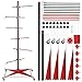 71 Inch Panel Tree Paint Stand with 6 Hook Levers, Automotive Paint Stand with Adjustable Center Post and 4 Casters, Hang Automotive Panels, Doors, Fenders, Bumpers, Car Parts, Auto Body Paint Stand