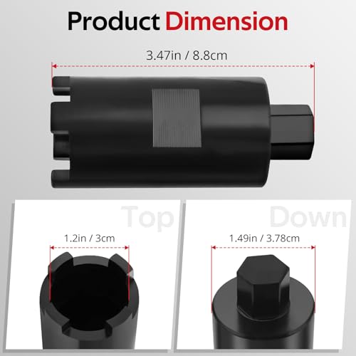 Image of JAVIK Swingarm Pivot Bolt Lock Nut Removal Install Tool for Honda Recon 250 Rubicon 500 Big Red FourTrax 300 Rancher 350 400 Foreman 400 420 450 500 OEM# 07908-4690003