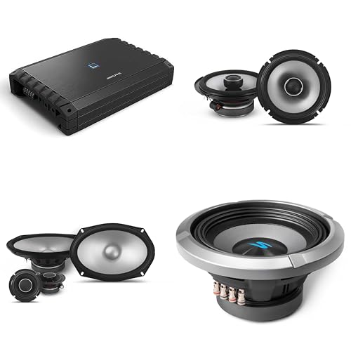 Alpine S2-A55V S-Series Class-D 5-Channel Amplifier, Hi-Res Certified, 40W x 4 + 200W x 1 @ 4 ?, 60W x 4 +300W x 1 @ 2 ? w/ S2-S69C, S2-S65 & S2-W8D4 8