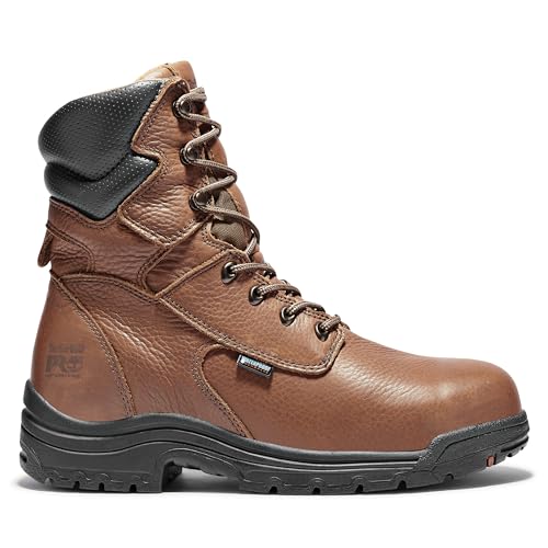 Timberland PRO Timberland PRO Men's TiTAN 8 Inch Alloy Safety Toe Waterproof Industrial Work Boot, Cappuccino Brown-2024 NEW, 12W