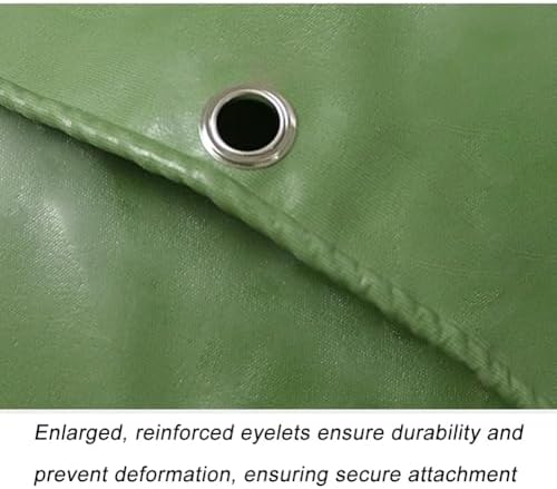 Heavy Duty Waterproof Tarpaulin - 0.6mm Fire Retardant PVC Tarp Cover, Tear Resistant, Grommeted, Easy Installation, Perfect for Cars, Trucks, Outdoor Use (3x3m/9.8x9.8ft)