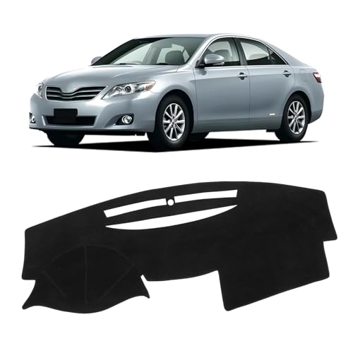 KUST Car Dash Cover Compatible with Toyota Camry 2007 2008 2009 2010 2011 Polyester Dashboard Cover Non-Slip Dash Protector Interior Accessories for Camry Custom Fit Dash Mat No Glare Black