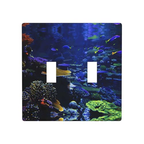 Phayah Plaque murale décorative sous-marine motif colonie de corail 11,4 x 11,4 cm