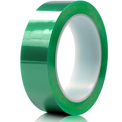 Image of Powder Coating Tape, PET Tape with Silicone Adhesive, (1 inch x 36yd), is commonly Used for Baking, Painting and Fixing of Electronic Parts and Circuit Boards During Processing.