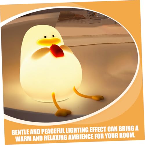 Lámpara de noche de silicona con forma de pato LED cálido miniatura 4