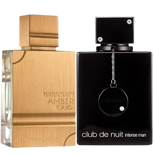 STORIES PERFUME Men's Fragrance Bundle Club De Nuit Intense Man 3.6 oz EDT & Amber Oud Gold Edition 2.0 oz | Spicy Woody Scent