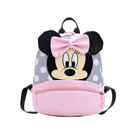 SIMEISM Vacker babyryggsäck plysch skolväska för flickor rosa Musse Pigg Mimmi ryggsäck tecknade barn söt resväska för förskola