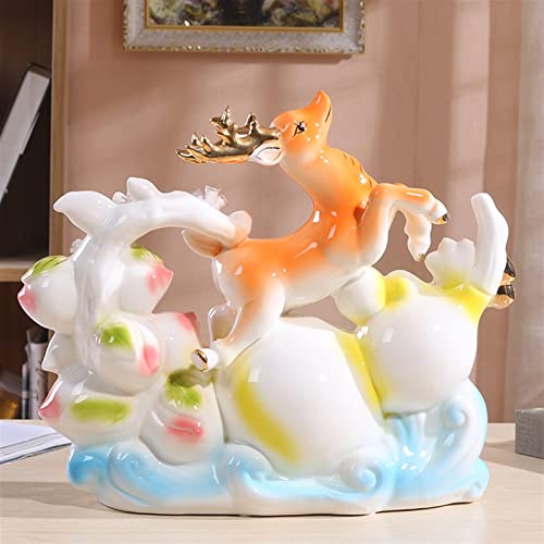 Fournitures de bureau design statue cerf céramique salon moderne L