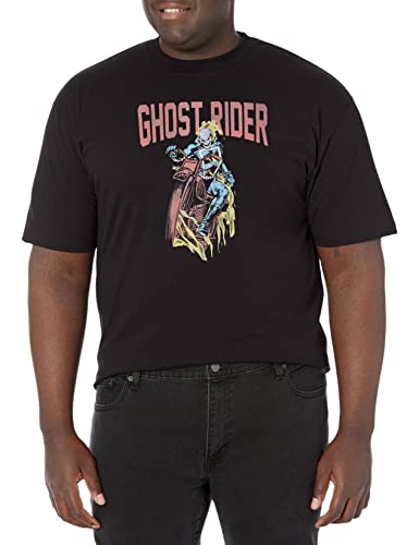T-shirt Marvel noir grande taille 3XL haut à manches courtes classique pour homme