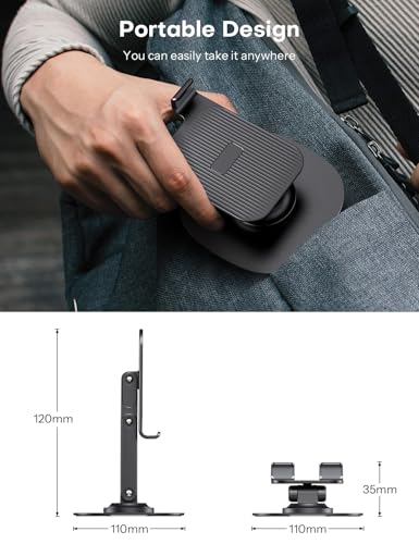 OMOTON Adjustable Phone Stand for Desk, 2-Pack, 360° Swivel Holder for All Smartphones