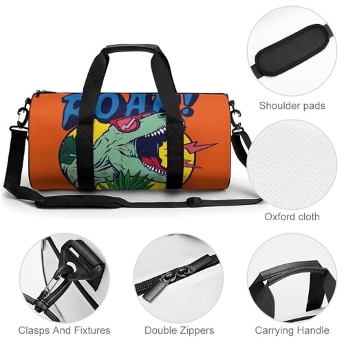 Duffel bag de gym robuste avec imprimé dinosaure original - 5