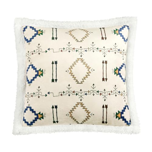 Image of Paseo Road Indigo Hill by HiEnd Accents Arrow Indian 18x18 Throw Pillow
