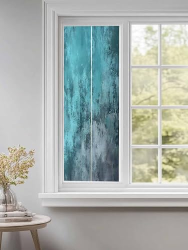 Vinilo Decorativo Para Ventana Azul Verde 17.7x39 pulg miniatura 1