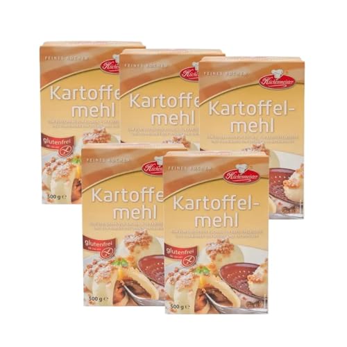 Bielmeier Küchenmeister Kartoffelmehl 5×500g glutenfrei & natürlich fein 2 5kg feine Kartoffelstärke für glutenfreie Backrezepte Soßen Suppen Desserts & Verdickung Made in Germany