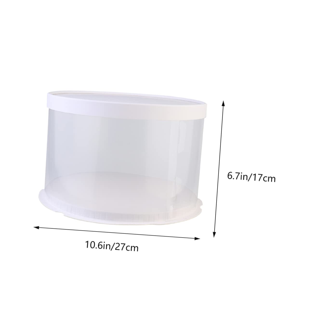 BESTYASH 1Pc Round Cake Packing Box with Paper Lid Transparent Design for Muffins and Anniversary Cakes Recyclable and for Party Celebrations and present Storage
