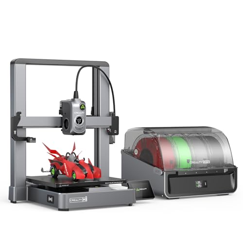 Creality Hi Combo 3D-Drucker, 500 mm/s Druckgeschwindigkeit, Mehrfarbendruck, Geräuschloser Druck, Automatische RFID-Erkennung von Verbrauchsmaterialien, Druckgröße 260 x 260 x 300 mm