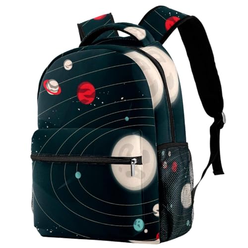 Sac à dos système solaire multicolore robuste pour soulager le dos des ados