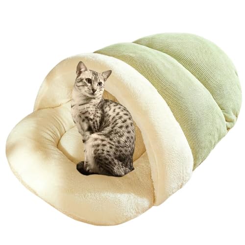 Lifetips エジプシャンマウ Egyptian Mau ペットベッド 犬猫兼用 冬用 寝袋型 ふわふわ クッション 保温 防寒 洗える 小型犬 中型犬 室内 おしゃれ 北欧風 ソファ ハウス 快眠グッズ 抱っこ感覚 多頭飼い対応 寝具 抗菌 防臭 速