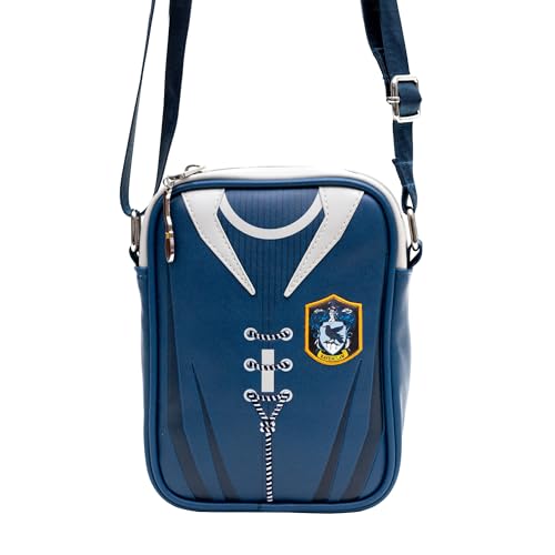The Wizarding World of Harry Potter Vegan Leather Crossbody Bag with Adjustable Straps, Hogwarts Ravenclaw Quidditch Uniform Blue4